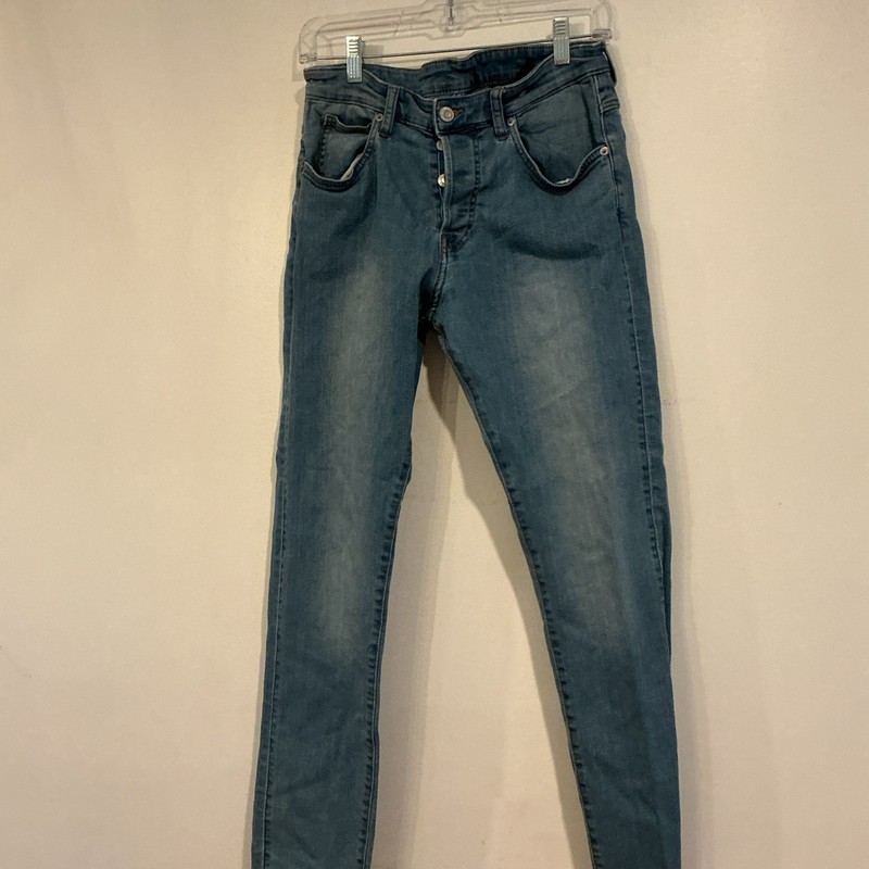 H&M Skinny Low Waist Jeans W28 L32 Button Fly Stretch Jegging