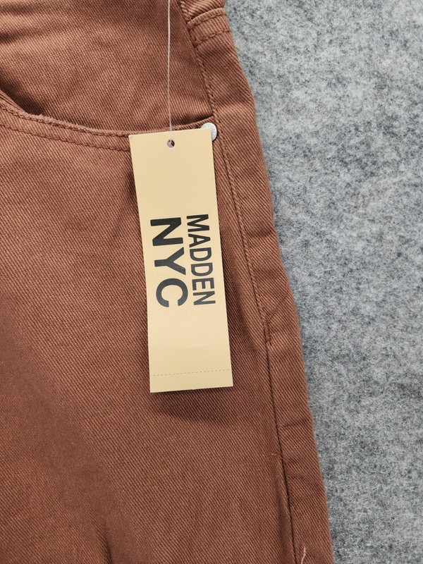 Madden NYC Jeans Womens Juniors 15 Distressed Brown Denim 90's Fit gallery
