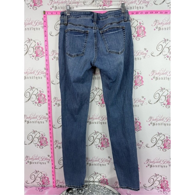 Silver Jeans Distressed boyfriend Medium Blue Denim Jeans gallery