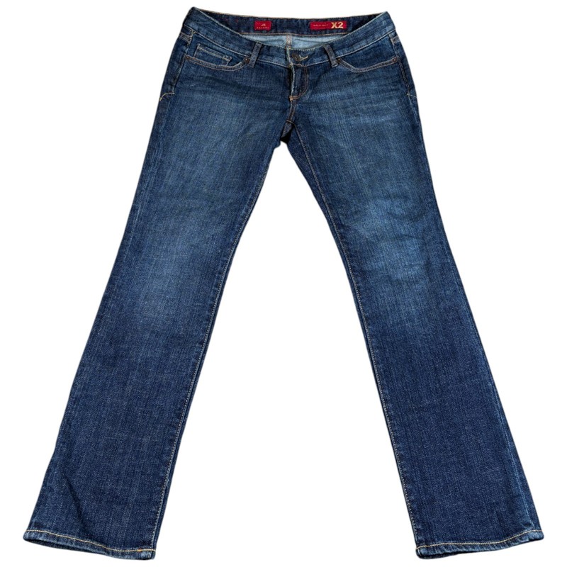 X2 Skinny Jeans Womens 6 Small Blue Logo Medium Wash Straight Leg Everyday Wear