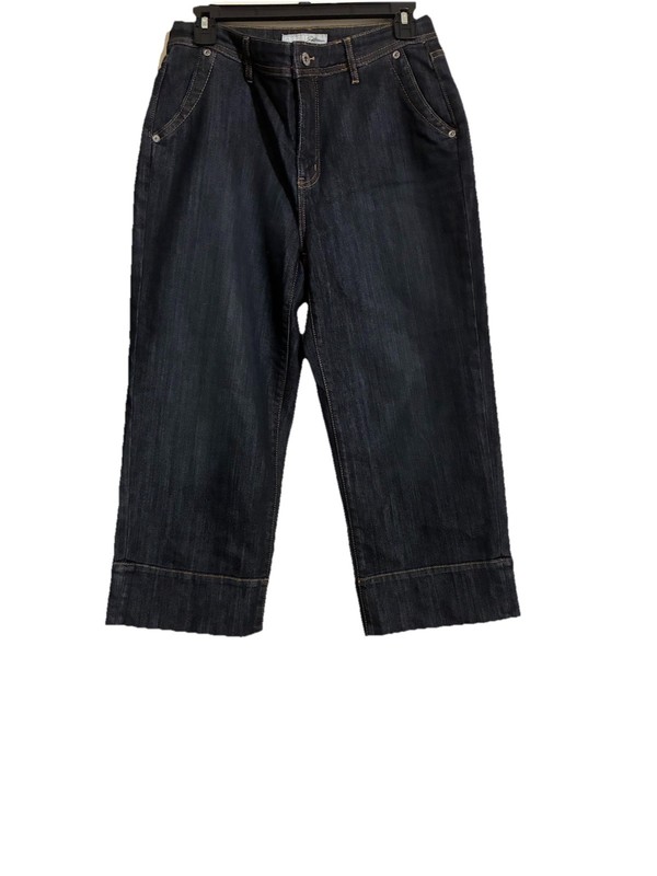 Size 0.5 US 6 Chicos Blue Cropped Jeans Women Casual Spring Summer Fall Winter