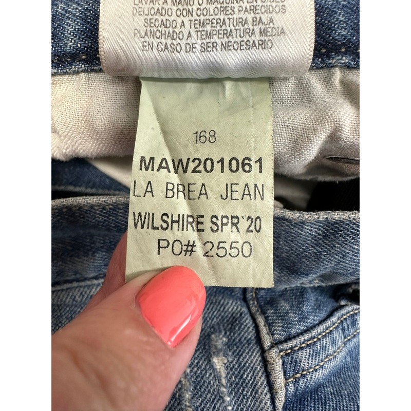 Modern American La Brea Crop Boot Jeans Raw Hem Size 31 gallery