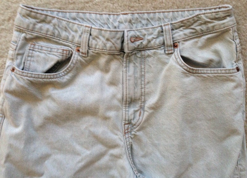 H&M Divided pale light blue super wide leg high rise jeans 6 used 100% cotton