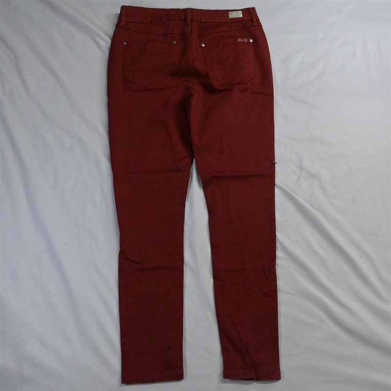 Seven 8 Tummyless High Rise Skinny Orange Stretch Denim Jeans gallery