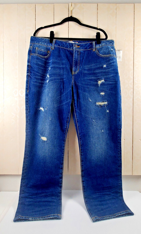 NWT CABI Brand Jeans 100% Boyfriend Craftsman Washed, Size 16 Plus, XXL