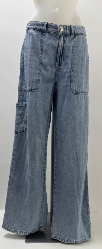 Ladies New Ex M&S Wide Leg 5 Pocket Jeans Size 8 10 12 14 16 18 20 22