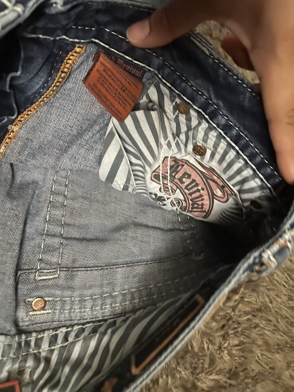 Rock Revival Women’s Blue Bootcut Jeans Size 29 Medium Wash Embroidered Pockets gallery