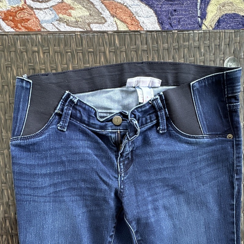 Isabel Maternity by Ingrid & Isabel Maternity Skinny Jeans Dark Blue 4 gallery
