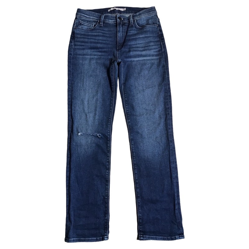 Hudson Nico Blue Denim Skinny Jeans Stretch Womens Tag 27 X 30 Inseam Distressed