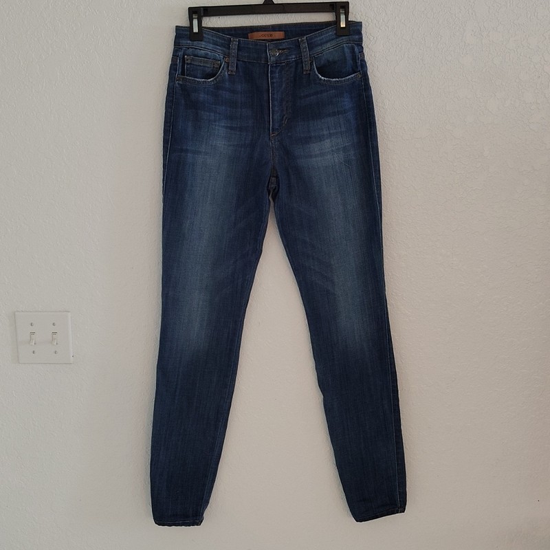 Joe’s Jeans High Rise Skinny Blue Denim Cotton Stretch Pockets Thermolite Lycra