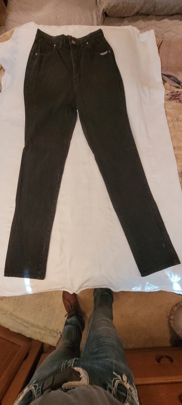 Vintage Roughrider Jeans by Circle T Western High Waisted Mom Black Bareback