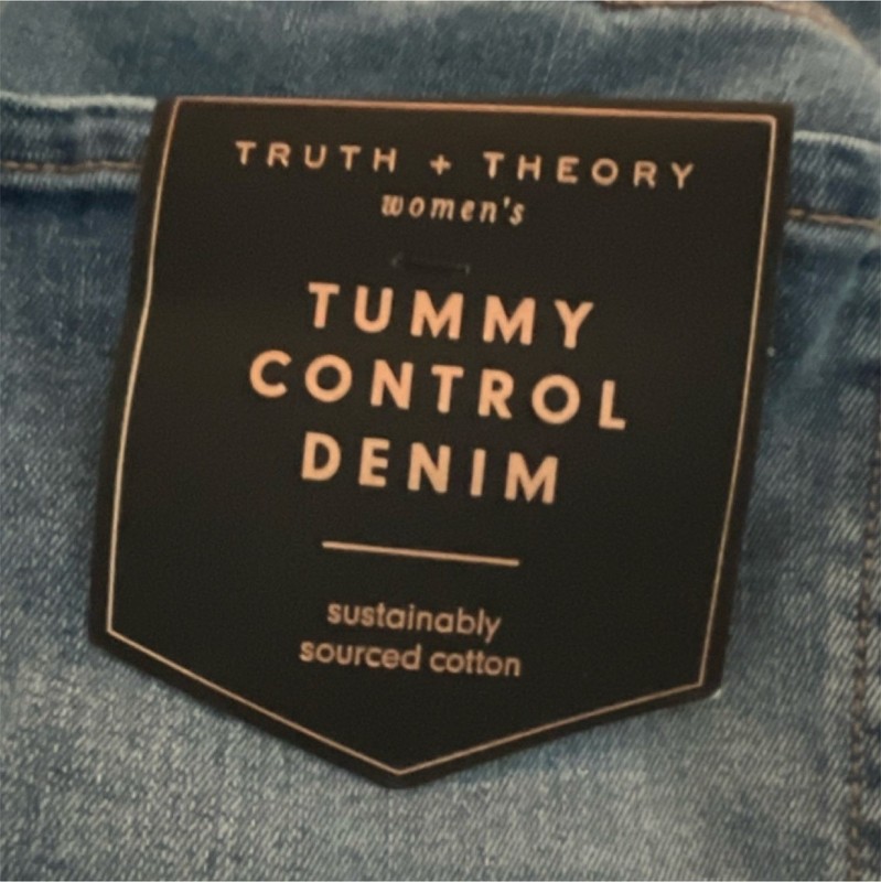 Truth + Theory Tummy Control High Rise Skinny Blue Stretch Denim Jeans 20W