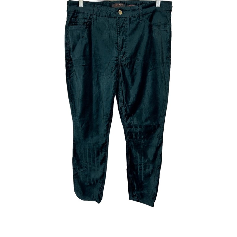 Jen7 by 7 for All Mankind Women's Velvet Ankle Skinny Jeans Emerald Size 14