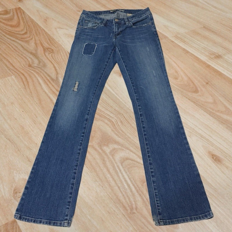 VTG Sergio Valente Patchwork Bootcut Jeans Women's Size 28 Medium Wash 28x33 gallery